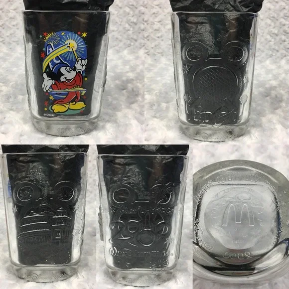 Y2k Disney World Mickey Mouse 2000 Celebration Collectible Park McDonalds Glass - Picture 5 of 11